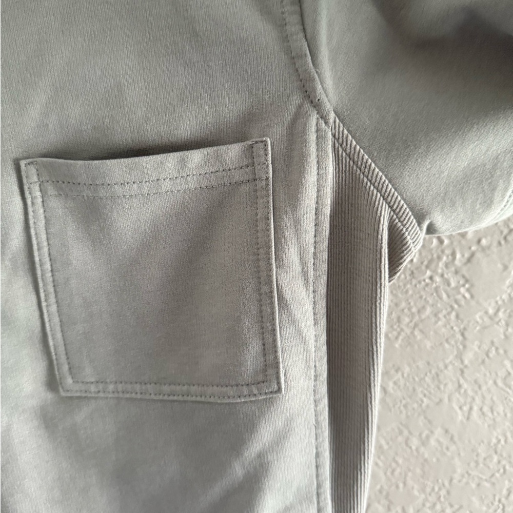 Pale Sky Gray Button-Up Knit Top - Picture 7 of 9